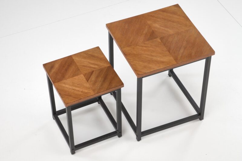 5905248133198_2 Kohvilaudade komplekt ELERNA (2 tk), pähkel / must