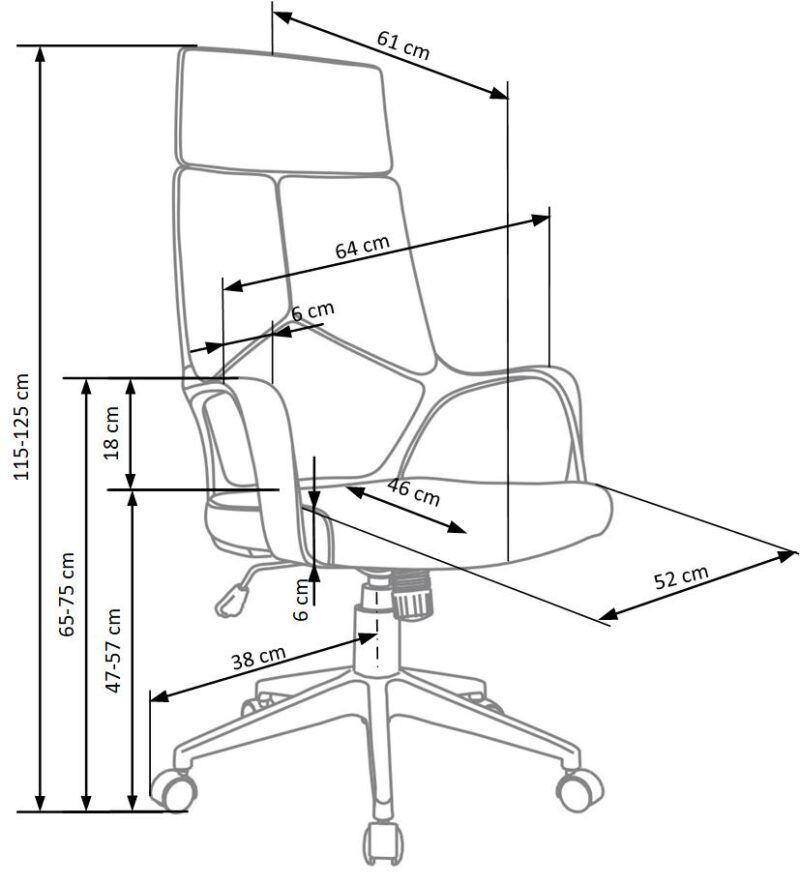 Kontoritool VOYAGER, sinine / must