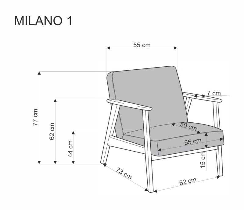 5905248131064_12 MILANO 1S, puhketool, beež CASTEL#15 / tume pähkel